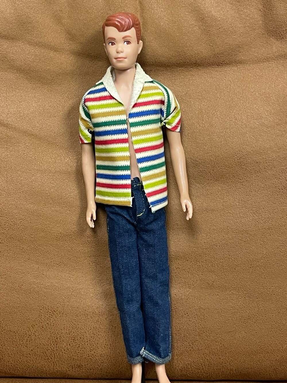 Mattel Vintage1960  Ken Doll in Striped Shirt and Jeans